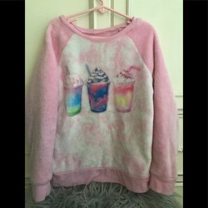 Girls, size 8, pink sweater